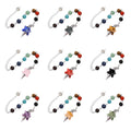 Fashion Carving Kaba Star Crystal Stone Spiritual Pendant and Colorful Chain Healing Meditation Divination Pendulum As Gift