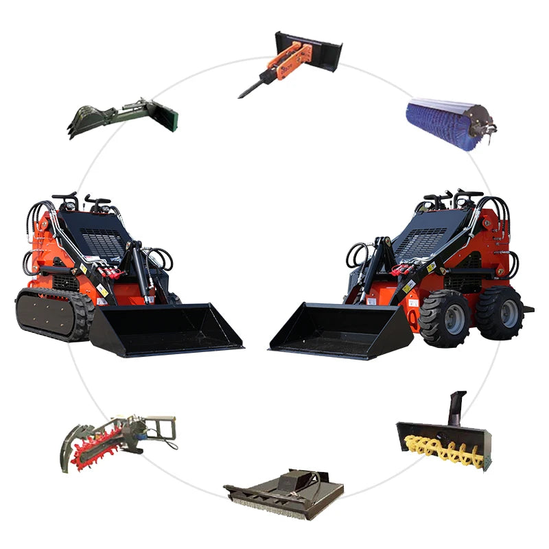 China Skid Steer Loader with Hydraulic Breaker Mini Skid Steer Accessories Skid Steer