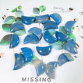 Hongzhuo Natural Gemstone Blue Aventurine Moon Shape Stone Crafts