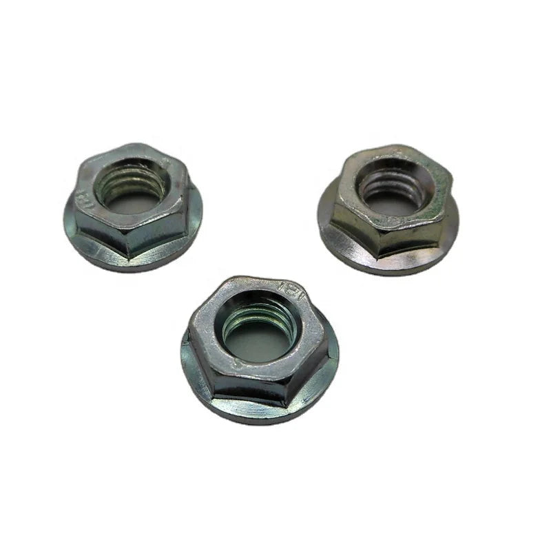 Factory Price Carbon Steel Hexagon Nuts with Flange  M3 M4 M5 M6 M8  Zinc Plated for Mining Application DIN 6923