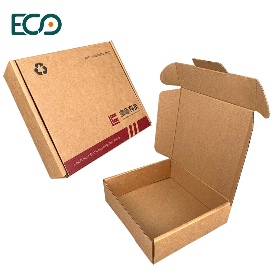 Plain Disposable Corrugated Kraft Paper Box Brown Mailer Box