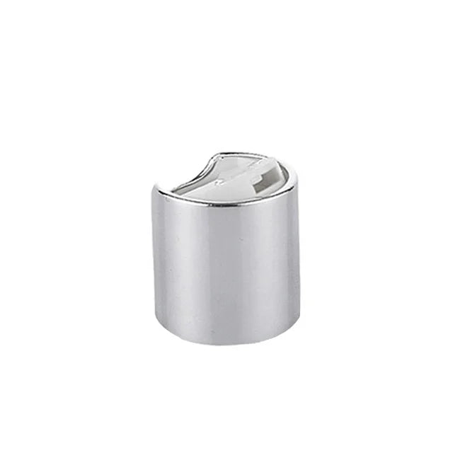 Hot Sale Screw Press Top Disc Cap Silvery Gold Metallized 24mm 24/410 28/410 28mm Disc Top Cap