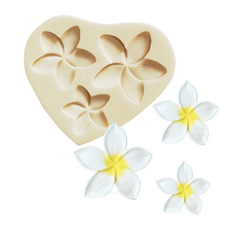 D-0098 Bauhinia Shape Silicone Fondant Mold  Fondant Cake decoration mold egg flower silicone mold chocolate baking tool