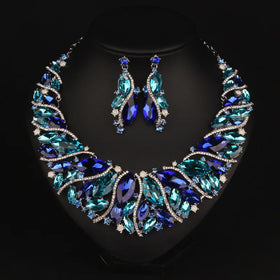 Jewelry Set for Women Statement Necklace Dangle Earrings Set Jewelry Set With Rhinestone