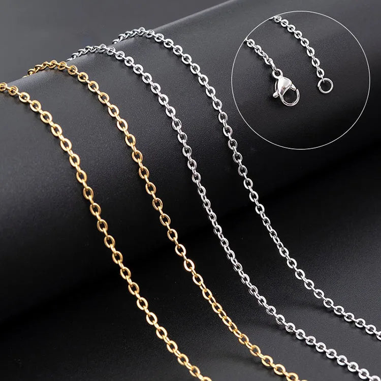 G1750 Stainless Steel Cross Chain Diy Necklace Chain Accessories Necklace Chains for Jewelry Making