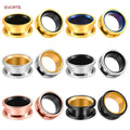 Stainless Steel Ear Plug Flesh Tunnel Body Piercing Jewelry Ear Gauges Expander Trendy Rings Wedding Engagement Party Gift