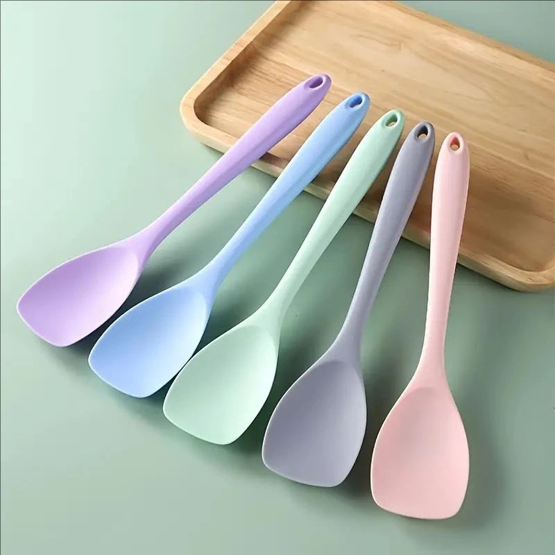 Versatile Non-Stick Food-Safe Heat Resistant Silicone Spatula Kitchen Tool for Cooking Baking Salad Mixing