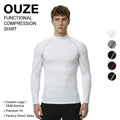 150Grams T-shirt Men Stand Collar Fitness Long Sleeve Tee Sports Clothes Elastic Quick Drying Running Shirt