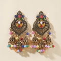 Wholesale Accessories European American Tassel Drop Earrings Bohemian Alloy Antique Silver Plated Ladies Jewelry for Party