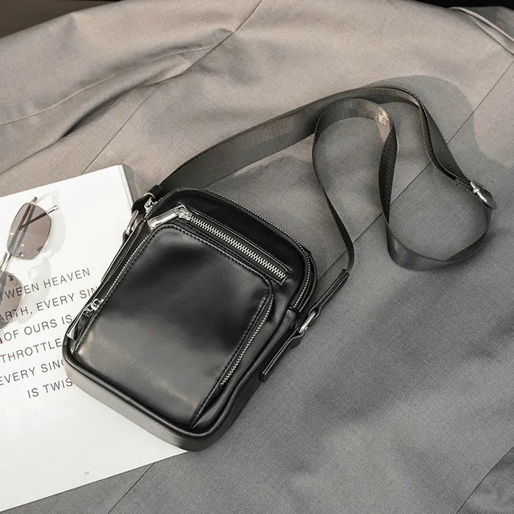 Fashion Small Custom Designer Pu Leather Sport Side Chest Sling Crossbody Luggage Travel Shoulder Messenger Bag for Men Women