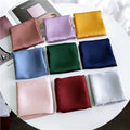 70*70 cm Solid Color Plain Square Scarves Ladies Neck Silk Cheap Large Satin Scarf