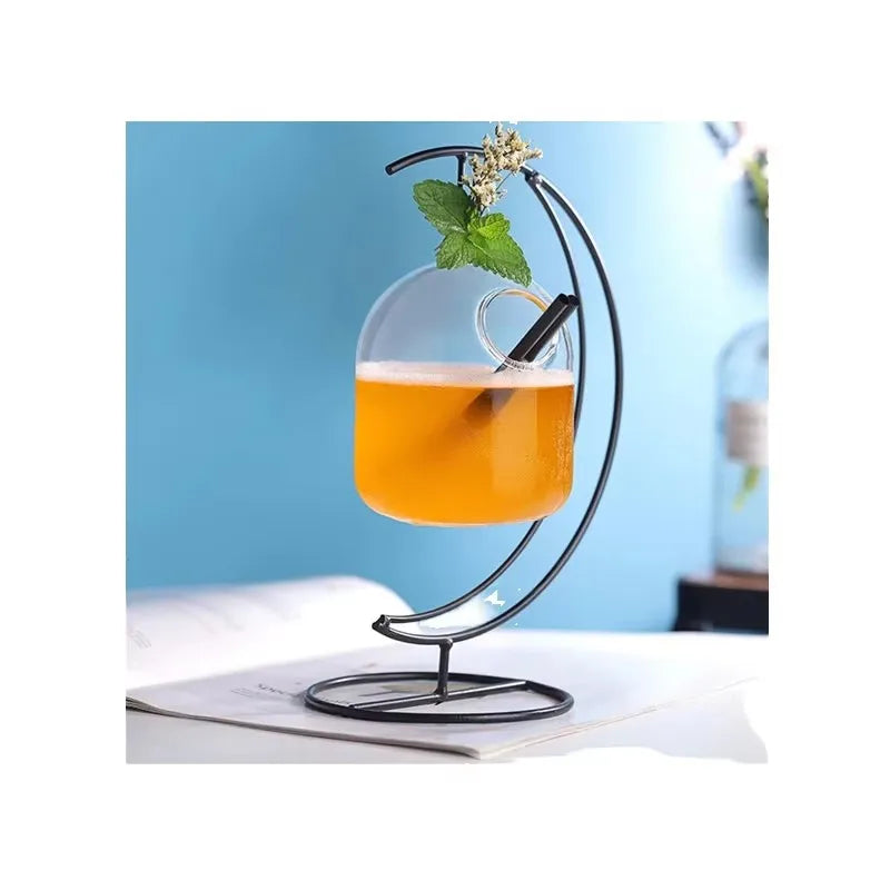 Loveyalty Irregular Shape Internet Celebrity Hang Table Cocktail Glass Hanging Basket Design Lead-free High Borosilicate Glass