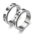 Non-Fading 316L Rotatable Stainless Steel Ring Fashion Creative Rotating Stress Relief Couple Ring Jewelry Hand Accessories