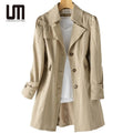Liu Ming Hot Selling Products New Fashion Casual Windbreaker Ladies Coats and Jackets Long Trench Coat for Women
