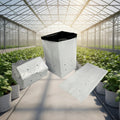 1-Gallon Rectangular Plastic Planting Container Black/White Perforated Breathable Grow Bag for Tomato Flower Garden