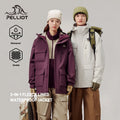 Mountain Series PELLIOT Unisex Waterproof 10000mm Outdoor Hiking Jacket Winter 3 in 1 Remove 280g Fleece Liner Waterproof Jacket