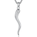 Merryshine 925 Sterling Silver Men Jewelry Lucky protection Viking Amulet Buffalo Horn Pendant Necklace