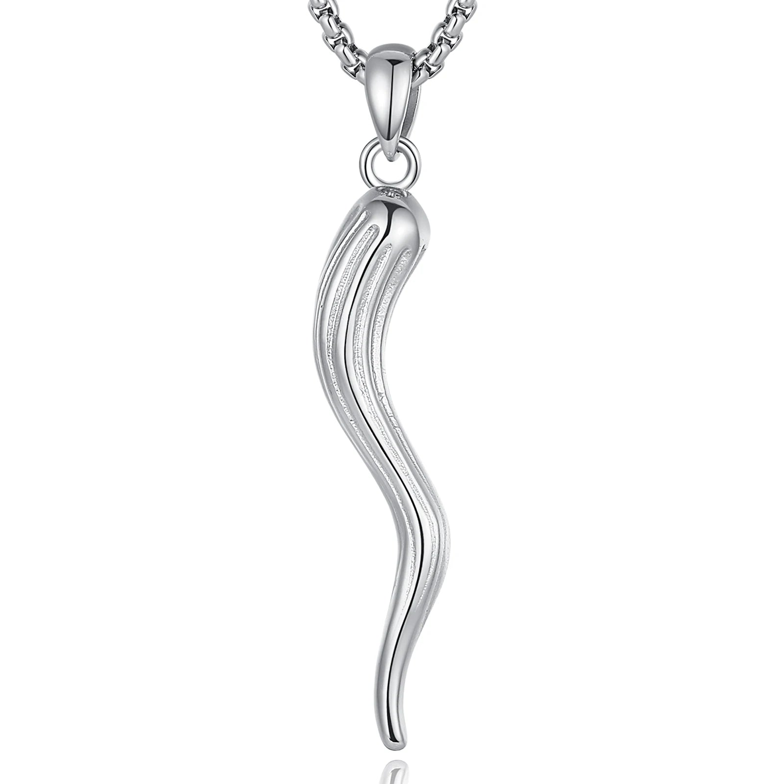 Merryshine 925 Sterling Silver Men Jewelry Lucky protection Viking Amulet Buffalo Horn Pendant Necklace