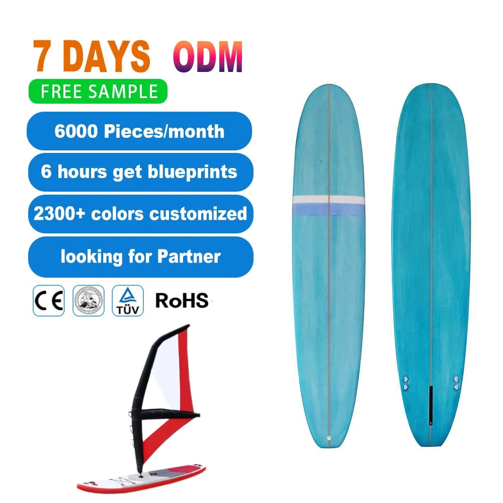 Custom EPS Fiber Carbon Kite Surfing Fiberglass Wake Rescue Foil Surf Board Longboard Surfboard