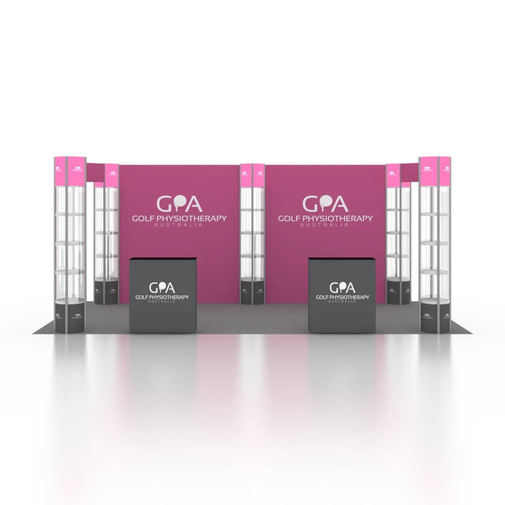 Portable Folding Spiral Twister Tower 10x20 Aluminum Modular Display Exhibition Trade Show Booth