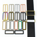 MeeTee F4-4+AP264 20/25/32/38/50mm Metal Square Ring Buckle Bag Tri-Glide Adjust Slider Clasp Webbing Connect Hook Accessories
