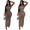 Solid Natural Evening Birthday Women's Luxury Maxi O-Neck High Street Tank Sleeveless Breathable Eco-Friendly Party Prom Long