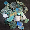 Wholesales Natural Rough Stone Labradorite Slab Slice Free Form Energy Crystal for Healing or Decoration