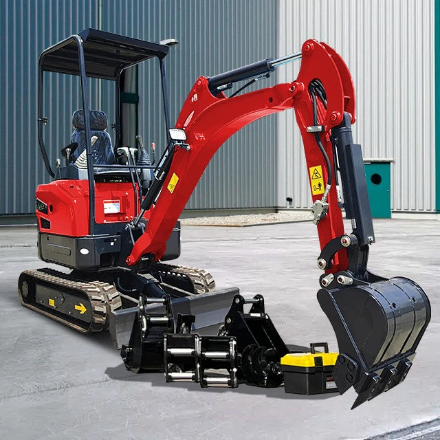 For  Engine 1 Ton Micro Mini Hydraulic Crawler Digger Excavator Machine for Garden Farm Use