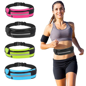 Factory Custom logo Adjustable Walking Cycling Camping Gym Slim Running Belt Fanny Pack