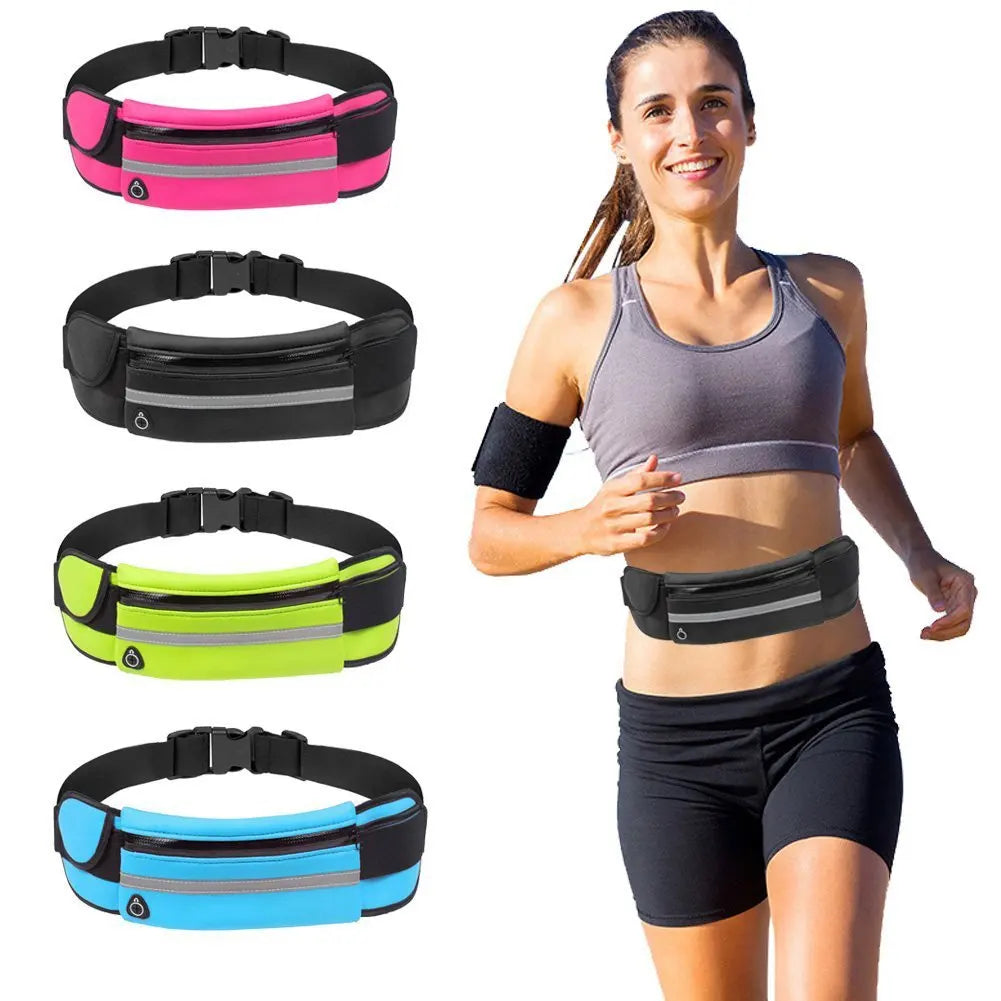 Factory Custom logo Adjustable Walking Cycling Camping Gym Slim Running Belt Fanny Pack