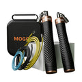 MOGOLD Adjustable Steel Wire Jumprope 1/2lb 1/4lb Weighted Skipping Rope Jump Rope with Rubber Cable Training for Weight Loss