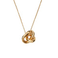 AKICE Silver Plated Simple Ring-Link Pendant Necklace Unisex Trendy Light Luxury All-Match Gift Jewelry for Daily Wear