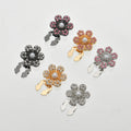 JFRB125 Rhinestone  Floral Button Cover Elegant  Cufflinks Fashion Jewelry Button Covers For Women Shirts