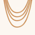 Ding Ran High Quality 18K PVD Gold Plated Blade Chains Necklace Stainless Steel Chain Jewelry