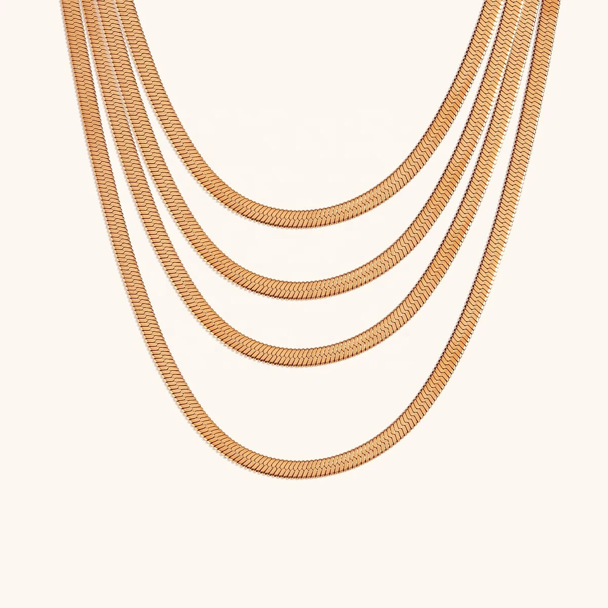 Ding Ran High Quality 18K PVD Gold Plated Blade Chains Necklace Stainless Steel Chain Jewelry