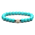 Pulsera De Cuentas White Turquoise Bracelet Romantic Friendship Couple Bead Stone Green Turquoise Bracelet Bilezik