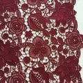 Burgundy African Wedding Bridal Party Guipure Dress Fabric MegaBDM