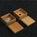 Bamboo Soap Dish with Lid Soap Holder for Bathroom and Shower Stylish Square Bamboo Tray Anti-Slip Bar Soap Box for Storage