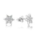 Hot Selling Hypoallergenic 925 Sterling Silver David Star Earrings Stud
