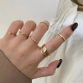 Wholesale 7 Pcs Fashion Simple Hip-hop Retro Personality Female Ins Style Joint Ring Set