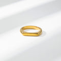 YF3815 Exquisite Thin Style Waterproof Hypoallergenic Jewelry 18k PVD Gold Plated Stainless Steel Geometric Ring for Women