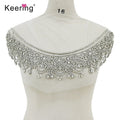 WDP-278 Newest Crystal Rhinestone Patch Applique Crystal  Bodice for Party Wedding Dress