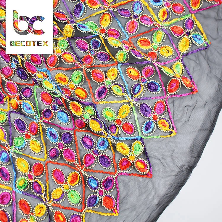 2026 New Arrival Colorful swiss Voile Lace Rope Net Cloth Embroidery Fabric