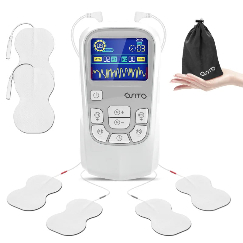Rechargeable Mini Tens Unit Stimulator Device Medical Equipment 4 Channel Tens Machine