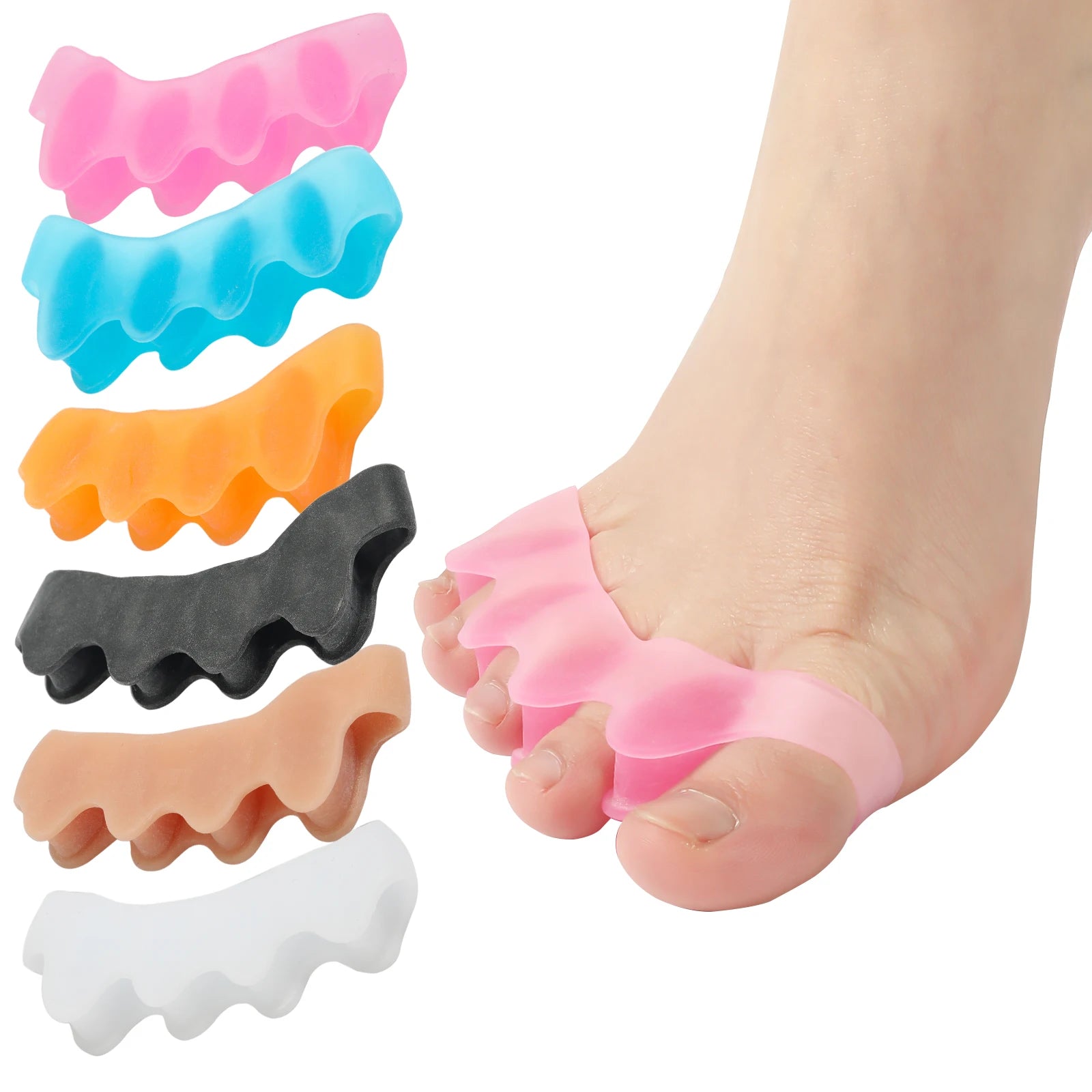 Feet Care Silicone Gel Big Corrector Toes Bunion Protectors Separators Spreaders Straightener Spacer Separating
