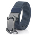 Men's 3.5cm Outdoor Sports Tactical Belt Stretch Automatic Metal Canvas Polyester Trendy Hundred Nylon for Golf Golf Trouser