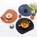 Ready to Ship Table Mat Tableware Pad PU Leather Waterproof Heat Insulation Soft Washable Bowl coaster Placemats