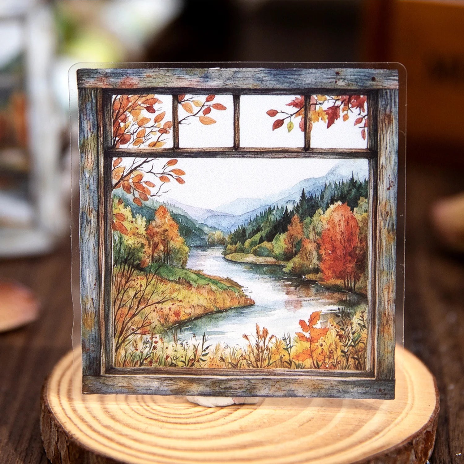 20 Sheets Per Pack Nature Viewfinder Series Scenic Handbook DIY Material Decorative Stickers 6 Models