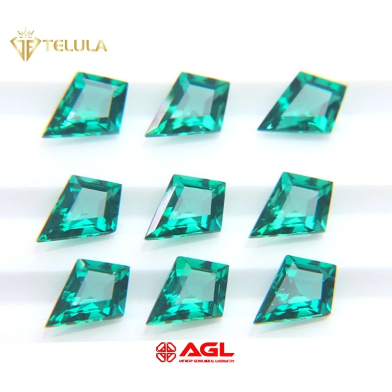 Zambian Emerald Hydrothermal Columbian Lab Created Grown Green Emerald Stone for Jewelry Making