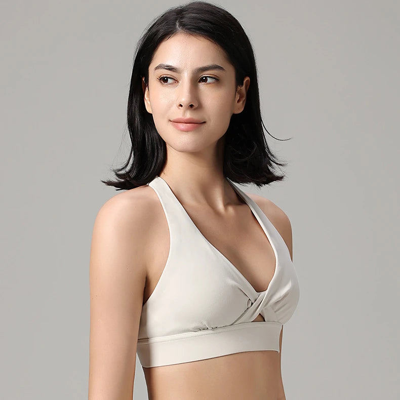 Women's New Eco-Friendly Lightweight Sports Bra Fitness Yoga Push-up Beauty Back Vest Chest Pad Breathable Quick Dry Reversible